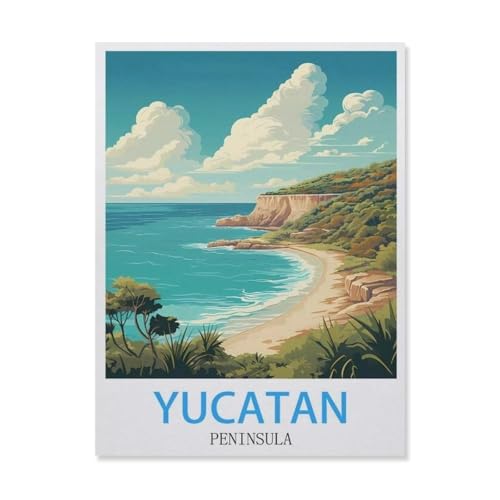 Yucatan Halbinsel Mexiko，1000 Stück Erwachsene Papier Landschaft Puzzles Für Kinder Lernspielzeug Geschenke（38x26cm）-F82 von YYNFHCBS