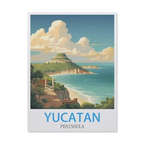 Yucatan Halbinsel Mexiko，Puzzle 1000 Teile Erwachsene Kinde Spaß Lernspielzeug Geschenke（75x50cm）-F10 von YYNFHCBS