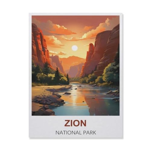 Zion Nationalpark，1000 Teile Puzzle Erwachsene Dekompressionsspielzeug Erwachsene Ideales Pädagogisches Puzzle Erwachsene Spiele Geschenk（38x26cm）-C14 von YYNFHCBS