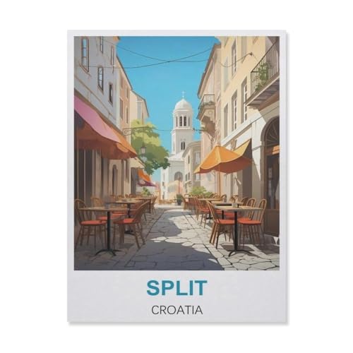 klassisches Puzzle 1000 Stück，Split Kroatien，Einzigartige Heimdekorationen Und Geschenke（75x50cm）-C42 von YYNFHCBS