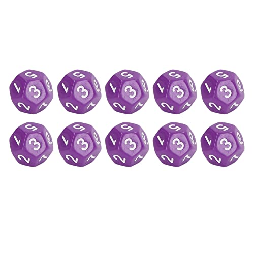 YYQTGG Polyhedral Würfel, 12 Seiten Spielwürfel Antioxidans 40 Stück für Unterhaltung(Violett) von YYQTGG