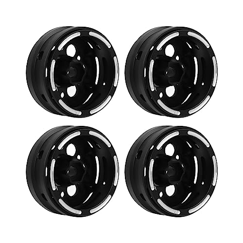 YYQTGG RC Beadlock Felge f¨¹r Autor?der, Ersatz-Radfelge, schwarz, wiederverwendbar, leicht, 1,9 Zoll, f¨¹r RC Chenille (Rundes Loch) von YYQTGG