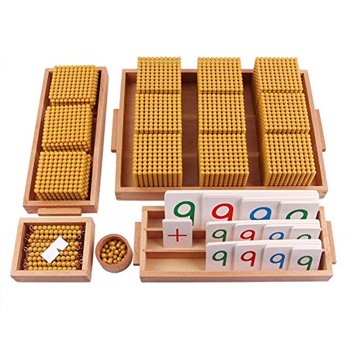 YYSDH Montessori Goldenes Korn Material-Set, Holz Dezimal Bank Spiel Elementary Math Manipulatives Mathematikunterrichtshilfen Für Kindergarten-Spielzeuge YYSDH Montessori Goldenes Korn Material-Set, Holz Dezimal Bank Spiel Elementary Math Manipulatives Mathematikunterrichtshilfen Für Kindergarten-Spielzeuge von YYSDH