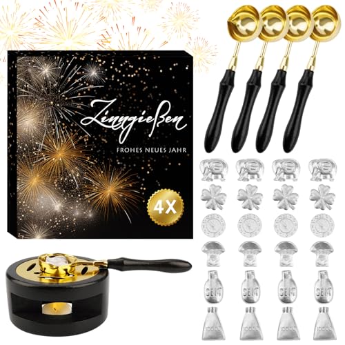 YYSWSAKY Zinngießen Set Silvester - 1 Massivholzofen, 4 Schmelzlöffel, 24 Zinnfiguren, 1 Orakelheft, Wachsgießen Silvester für Silvester Partyspiele Wahrsagerei Spiel YYSWSAKY Zinngießen Set Silvester - 1 Massivholzofen, 4 Schmelzlöffel, 24 Zinnfiguren, 1 Orakelheft, Wachsgießen Silvester für Silvester Partyspiele Wahrsagerei Spiel von YYSWSAKY