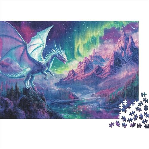 1000-stückiges Puzzle Für Erwachsene Drache Herausforderungsspielzeug Sternenhimmel Holzpuzzles Lernspiel Spielzeug Geschenk Home-Dekoration 1000pcs (75x50cm) von YYVKPMLXC