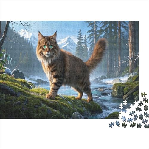 1000-stückiges Puzzle Für Erwachsene Persische Katze EIN Unmögliches Geschicklichkeitsspiel Cartoontier Holzpuzzles Lernspiel Spielzeug Geschenk Home-Dekoration 1000pcs (75x50cm) von YYVKPMLXC