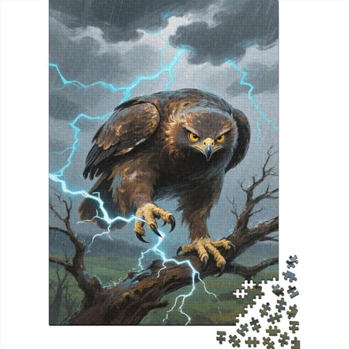 Adler 1000-stückiges Puzzle Für Erwachsene Natürliche Landschaft Anspruchsvolles Spielzeug Holzpuzzles Familien-Puzzlespiel Home-Dekoration 1000pcs (75x50cm) von YYVKPMLXC