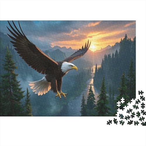 Adler Puzzles Aus 1000 Teilen Für Erwachsene EIN Unmögliches Geschicklichkeitsspiel Schnipselpuzzle Familien-Puzzlespiel Home-Dekoration 1000pcs (75x50cm) von YYVKPMLXC