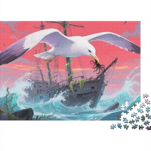 Albatros 1000-teilige Puzzles Für Erwachsene,Seefahrt Abenteuer Anspruchsvolles Denksport-Puzzle Spielzeug, Familien-Puzzlespiel 1000pcs (75x50cm) von YYVKPMLXC