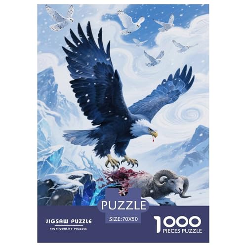 Bald Adler 1000-teilige Puzzles Für Erwachsene,Schneebedeckte Berg Anspruchsvolles Intelligenz-Puzzle Spielzeug, Familien-Puzzlespiel Home-Dekoration 70x50cm/1000pcs Bald Adler 1000-teilige Puzzles Für Erwachsene,Schneebedeckte Berg Anspruchsvolles Intelligenz-Puzzle Spielzeug, Familien-Puzzlespiel Home-Dekoration 70x50cm/1000pcs von YYVKPMLXC