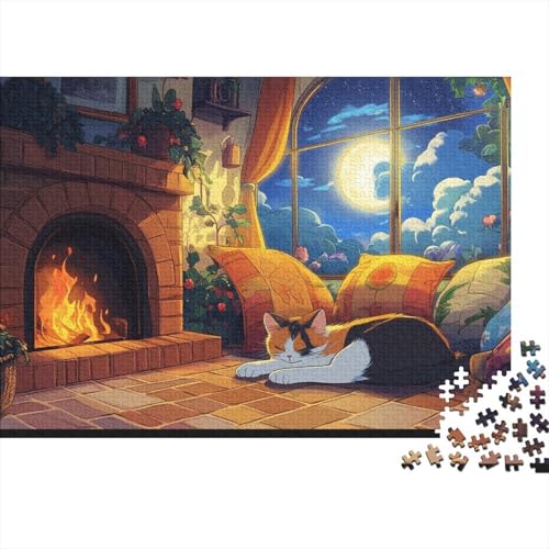 Bequemes Blockhaus Puzzles Aus 1000 Teilen Für Erwachsene Kamin Anspruchsvolles Spielzeug Figurenpuzzle Familien-Puzzlespiel Home-Dekoration 1000pcs (75x50cm) von YYVKPMLXC