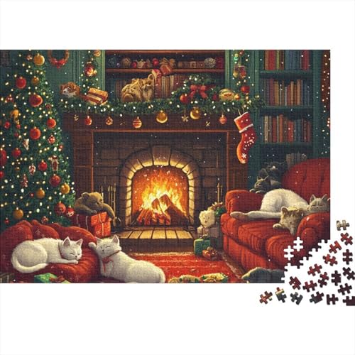 Bequemes Blockhaus Puzzles Mit 1000 Stücken Für Erwachsene Kamin Herausforderungsspielzeug Schnipselpuzzle Lernspiel Spielzeug Geschenk Home-Dekoration 1000pcs (75x50cm) von YYVKPMLXC