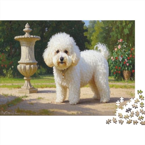 Bichon Frisé Puzzles Aus 1000 Teilen Für Erwachsene Anspruchsvolles Spielzeug Holzpuzzles Familien-Puzzlespiel Home-Dekoration 1000pcs (75x50cm) von YYVKPMLXC