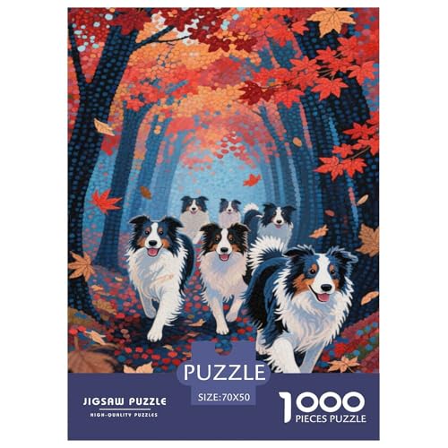 Border Collie 1000-teiliges Puzzle Für Erwachsene,Herbstwald Denksport-Puzzle Herausforderungsspielzeug, Familien-Puzzlespiel Home-Dekoration 70x50cm/1000pcs Border Collie 1000-teiliges Puzzle Für Erwachsene,Herbstwald Denksport-Puzzle Herausforderungsspielzeug, Familien-Puzzlespiel Home-Dekoration 70x50cm/1000pcs von YYVKPMLXC