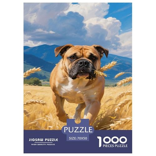 Bulldogge 1000-teilige Puzzles Für Erwachsene,Weizenfeld Anspruchsvolles Denksport-Puzzle Spielzeug, Familien-Puzzlespiel 70x50cm/1000pcs Bulldogge 1000-teilige Puzzles Für Erwachsene,Weizenfeld Anspruchsvolles Denksport-Puzzle Spielzeug, Familien-Puzzlespiel 70x50cm/1000pcs von YYVKPMLXC
