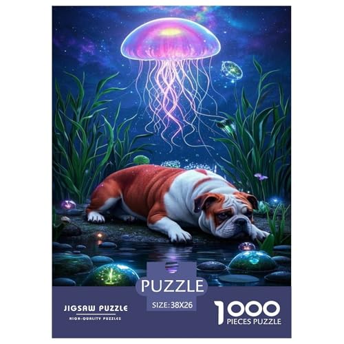 Bulldogge 1000-teiliges Puzzle Für Erwachsene,Glowing Quallen Herausforderungsspielzeug Intelligenz-Puzzle Lernspiel Spielzeug Home-Dekoration 38x26cm/1000pcs Bulldogge 1000-teiliges Puzzle Für Erwachsene,Glowing Quallen Herausforderungsspielzeug Intelligenz-Puzzle Lernspiel Spielzeug Home-Dekoration 38x26cm/1000pcs von YYVKPMLXC