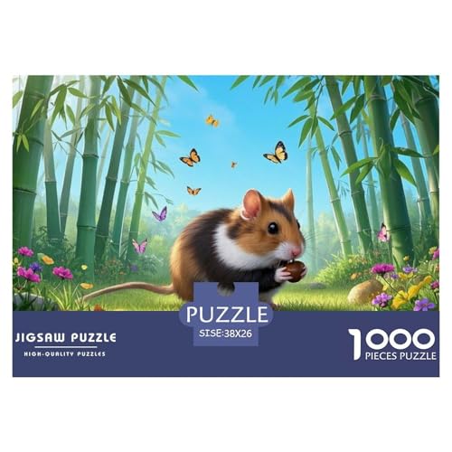 Chinesischer Hamster 1000-teilige Puzzles Für Erwachsene,Spring Bambuswald Scenery Anspruchsvolles Intelligenz-Puzzle Spielzeug, Familien-Puzzlespiel Home-Dekoration 38x26cm/1000pcs Chinesischer Hamster 1000-teilige Puzzles Für Erwachsene,Spring Bambuswald Scenery Anspruchsvolles Intelligenz-Puzzle Spielzeug, Familien-Puzzlespiel Home-Dekoration 38x26cm/1000pcs von YYVKPMLXC