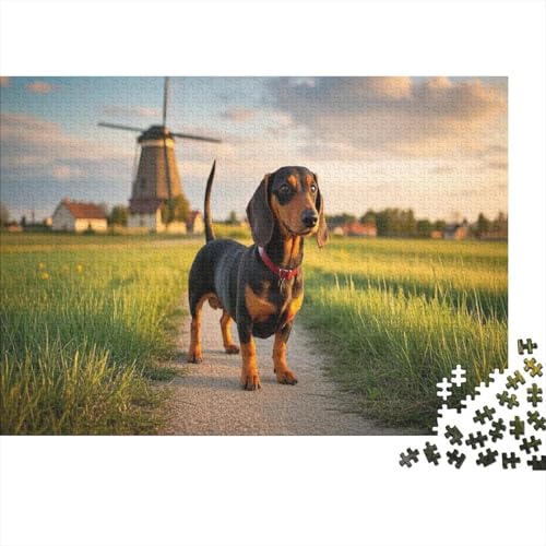 Doberman Puzzle Aus 1000 Stücken Für Erwachsene Anspruchsvolles Spielzeug Formpuzzel Familien-Puzzlespiel Home-Dekoration 1000pcs (75x50cm) von YYVKPMLXC
