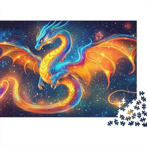 Drache 1000-stückiges Puzzle Für Erwachsene Sumpflandschaft EIN Unmögliches Geschicklichkeitsspiel Holzpuzzles Lernspiel Spielzeug Geschenk Home-Dekoration 1000pcs (75x50cm) von YYVKPMLXC