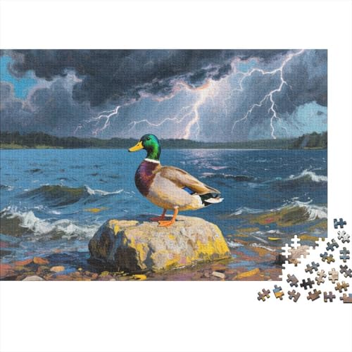Enten 1000-teiliges Puzzle Für Erwachsene,Gewittersee Anspruchsvolles Intelligenz-Puzzle Spielzeug, Familien-Puzzlespiel Home-Dekoration 1000pcs (75x50cm) von YYVKPMLXC