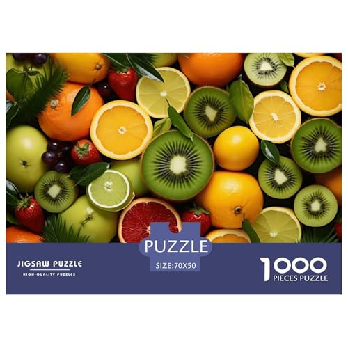 Farbenfrochte Früchte 1000-teilige Puzzles Für Erwachsene EIN Unmögliches Geschicklichkeitsspiel Zitrone Familien-Puzzlespiel Home-Dekoration 70x50cm/1000pcs von YYVKPMLXC