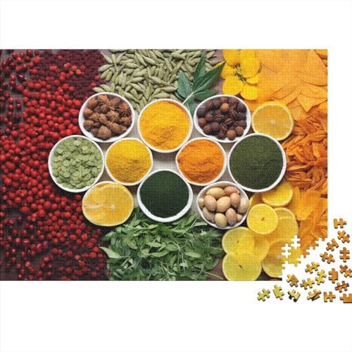 Farbenfrochte Gewürze 1000-stückiges Puzzle Für Erwachsene Anspruchsvolles Spielzeug Farbenfroh Ingredients Formpuzzel Lernspiel Spielzeug Geschenk Home-Dekoration 1000pcs (75x50cm) von YYVKPMLXC