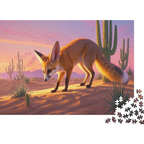 Fennec Fuchs Puzzles Mit 1000 Stücken Für Erwachsene Feuerwerk Landscape Herausforderungsspielzeug Holzpuzzles Familien-Puzzlespiel Home-Dekoration 1000pcs (75x50cm) von YYVKPMLXC