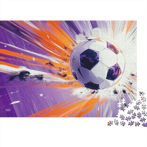 Fußball 1000-teiliges Puzzle Für Erwachsene Fußball EIN Unmögliches Geschicklichkeitsspiel Holzpuzzles Lernspiel Spielzeug Geschenk Home-Dekoration 1000pcs (75x50cm) von YYVKPMLXC
