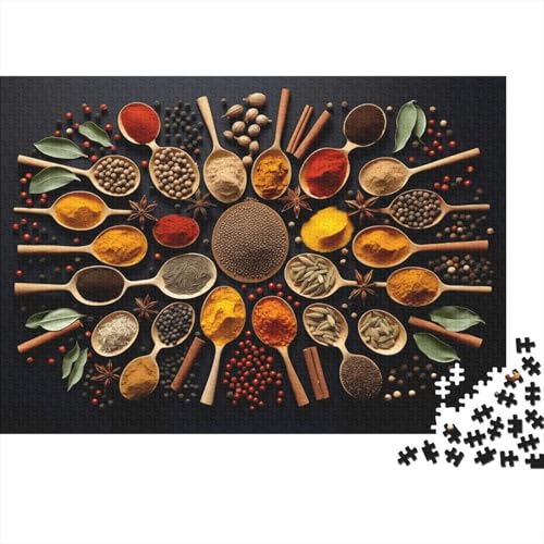 Gewürze 1000-stückiges Puzzle Für Erwachsene Herausforderungsspielzeug Essen Thema Figurenpuzzle Lernspiel Spielzeug Geschenk Home-Dekoration 1000pcs (75x50cm) von YYVKPMLXC