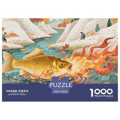 Goldfisch 1000-teilige Puzzles Für Erwachsene,Landschaft mit Bergen und Flüssen Anspruchsvolles Intelligenz-Puzzle Spielzeug, Familien-Puzzlespiel Home-Dekoration 70x50cm/1000pcs Goldfisch 1000-teilige Puzzles Für Erwachsene,Landschaft mit Bergen und Flüssen Anspruchsvolles Intelligenz-Puzzle Spielzeug, Familien-Puzzlespiel Home-Dekoration 70x50cm/1000pcs von YYVKPMLXC