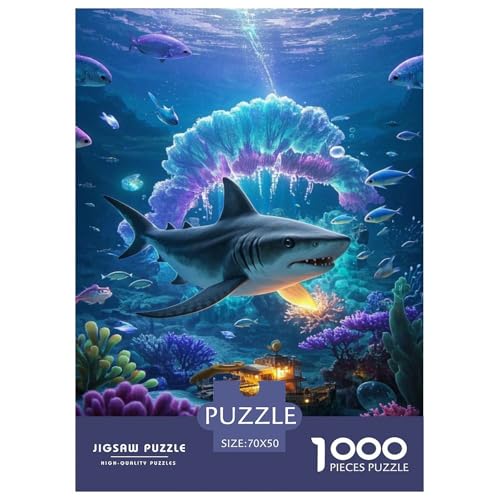 Hai 1000-teiliges Puzzle Für Erwachsene,Prächtiger Ozean Herausforderungsspielzeug Intelligenz-Puzzle Lernspiel Spielzeug Home-Dekoration 70x50cm/1000pcs Hai 1000-teiliges Puzzle Für Erwachsene,Prächtiger Ozean Herausforderungsspielzeug Intelligenz-Puzzle Lernspiel Spielzeug Home-Dekoration 70x50cm/1000pcs von YYVKPMLXC