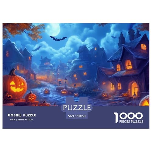 Halloween-Dorf 1000-stückiges Puzzle Für Erwachsene,KürbisLaternes Denksport-Puzzle Herausforderungsspielzeug, Familien-Puzzlespiel Home-Dekoration 70x50cm/1000pcs Halloween-Dorf 1000-stückiges Puzzle Für Erwachsene,KürbisLaternes Denksport-Puzzle Herausforderungsspielzeug, Familien-Puzzlespiel Home-Dekoration 70x50cm/1000pcs von YYVKPMLXC
