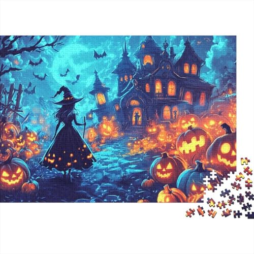 Hexe 1000-teiliges Puzzle Für Erwachsene Schloss EIN Unmögliches Geschicklichkeitsspiel Holzpuzzles Lernspiel Spielzeug Geschenk Home-Dekoration 1000pcs (75x50cm) von YYVKPMLXC