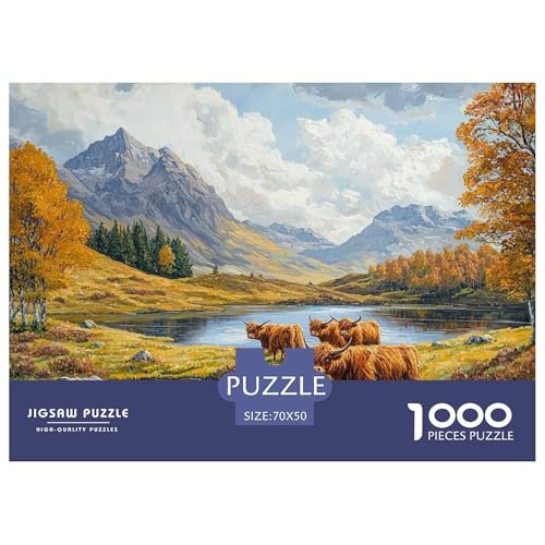 Hochlandrind 1000-teiliges Puzzle Für Erwachsene, Herausforderungsspielzeug Intelligenz-Puzzle Lernspiel Spielzeug Home-Dekoration 70x50cm/1000pcs Hochlandrind 1000-teiliges Puzzle Für Erwachsene, Herausforderungsspielzeug Intelligenz-Puzzle Lernspiel Spielzeug Home-Dekoration 70x50cm/1000pcs von YYVKPMLXC