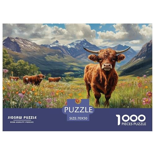 Hochlandrind 1000-teiliges Puzzle Für Erwachsene,Berglandschaft Herausforderungsspielzeug Intelligenz-Puzzle Lernspiel Spielzeug Home-Dekoration 70x50cm/1000pcs Hochlandrind 1000-teiliges Puzzle Für Erwachsene,Berglandschaft Herausforderungsspielzeug Intelligenz-Puzzle Lernspiel Spielzeug Home-Dekoration 70x50cm/1000pcs von YYVKPMLXC