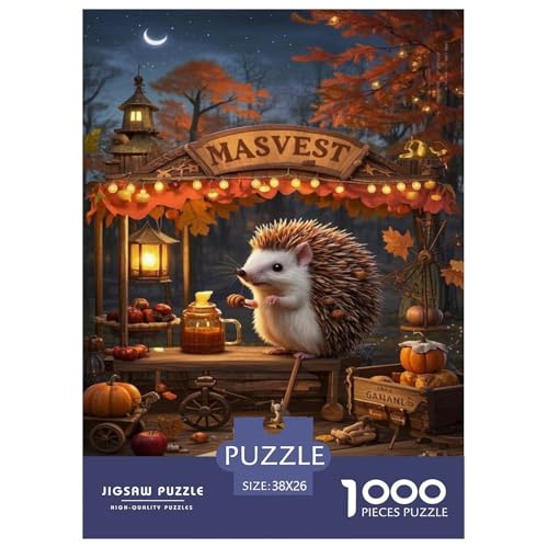 Igel 1000-teilige Puzzles Für Erwachsene,Herbst-Ernte-Szene EIN Unmögliches Geschicklichkeitsspiel Familien-Puzzlespiel Home-Dekoration 38x26cm/1000pcs Igel 1000-teilige Puzzles Für Erwachsene,Herbst-Ernte-Szene EIN Unmögliches Geschicklichkeitsspiel Familien-Puzzlespiel Home-Dekoration 38x26cm/1000pcs von YYVKPMLXC