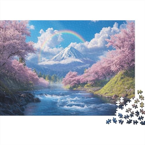 Kirschblüte 1000-teilige Puzzles Für Erwachsene Cartoontier EIN Unmögliches Geschicklichkeitsspiel Figurenpuzzle Lernspiel Spielzeug Geschenk Home-Dekoration 1000pcs (75x50cm) von YYVKPMLXC