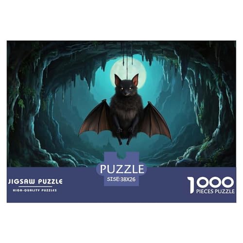 Kleine Fledermaus 1000-teilige Puzzles Für Erwachsene EIN Unmögliches Geschicklichkeitsspiel Höhle Familien-Puzzlespiel Home-Dekoration 38x26cm/1000pcs von YYVKPMLXC