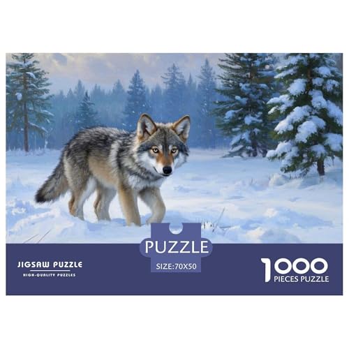 Kleiner Wolf 1000-teiliges Puzzle Für Erwachsene,Waldschneesicht Herausforderungsspielzeug Intelligenz-Puzzle Lernspiel Spielzeug Home-Dekoration 70x50cm/1000pcs Kleiner Wolf 1000-teiliges Puzzle Für Erwachsene,Waldschneesicht Herausforderungsspielzeug Intelligenz-Puzzle Lernspiel Spielzeug Home-Dekoration 70x50cm/1000pcs von YYVKPMLXC