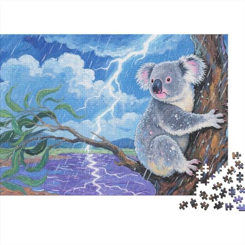Koala 1000-stückiges Puzzle Für Erwachsene,Sturmwetter Anspruchsvolles Spielzeug Familien-Puzzlespiel Home-Dekoration 1000pcs (75x50cm) von YYVKPMLXC