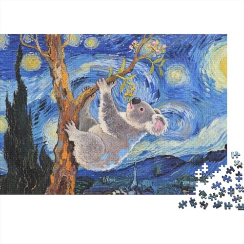Koala 1000-teilige Puzzles Für Erwachsene,Sternenhimmel Nacht Anspruchsvolles Spielzeug Intelligenz-Puzzle Home-Dekoration 1000pcs (75x50cm) von YYVKPMLXC