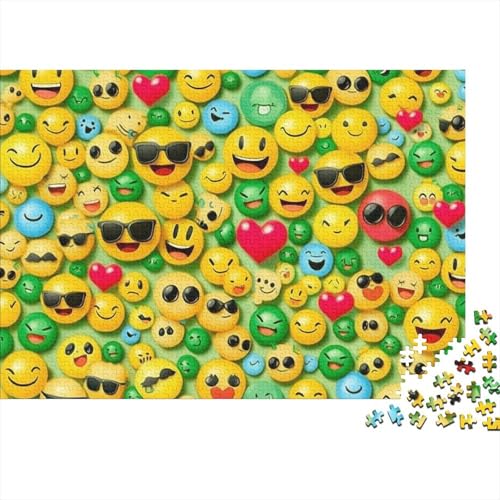 Lachendes Gesicht Puzzles Mit 1000 Stücken Für Erwachsene Farbenfroh Pattern EIN Unmögliches Geschicklichkeitsspiel Schnipselpuzzle Familien-Puzzlespiel Home-Dekoration 1000pcs (75x50cm) von YYVKPMLXC