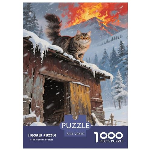 Maine-Coon-Kater 1000-teiliges Puzzle Für Erwachsene,Waldschneehaus Denksport-Puzzle Herausforderungsspielzeug, Familien-Puzzlespiel Home-Dekoration 70x50cm/1000pcs Maine-Coon-Kater 1000-teiliges Puzzle Für Erwachsene,Waldschneehaus Denksport-Puzzle Herausforderungsspielzeug, Familien-Puzzlespiel Home-Dekoration 70x50cm/1000pcs von YYVKPMLXC