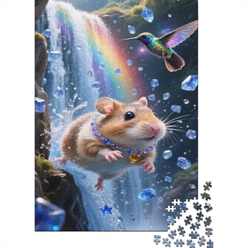 Meerschweinchen 1000-teilige Puzzles Für Erwachsene Wasserfall Anspruchsvolles Spielzeug Formpuzzle Lernspiel Spielzeug Geschenk Home-Dekoration 1000pcs (75x50cm) von YYVKPMLXC