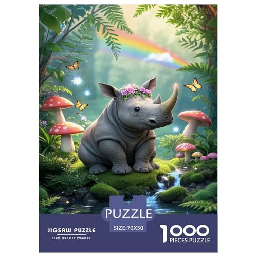 Nashorn 1000-teilige Puzzles Für Erwachsene,Tropischer Regenwald Anspruchsvolles Spielzeug Denksport-Puzzle Home-Dekoration 70x50cm/1000pcs Nashorn 1000-teilige Puzzles Für Erwachsene,Tropischer Regenwald Anspruchsvolles Spielzeug Denksport-Puzzle Home-Dekoration 70x50cm/1000pcs von YYVKPMLXC