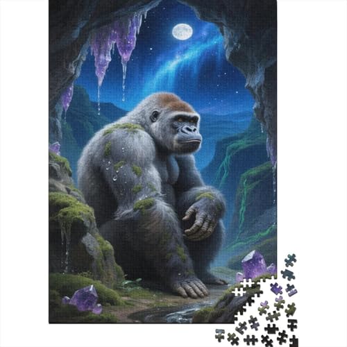 Orang-Utan 1000-stückiges Puzzle Für Erwachsene Höhlenlandschaft Anspruchsvolles Spielzeug Holzpuzzles Familien-Puzzlespiel Home-Dekoration 1000pcs (75x50cm) von YYVKPMLXC