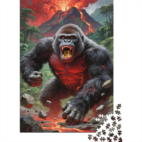 Orang-Utan 1000-teilige Puzzles Für Erwachsene Vulkan Landscape EIN Unmögliches Geschicklichkeitsspiel Holzpuzzles Familien-Puzzlespiel Home-Dekoration 1000pcs (75x50cm) von YYVKPMLXC