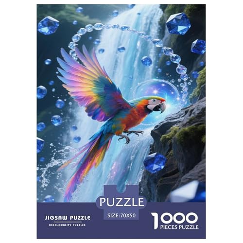 Papagei 1000-teilige Puzzles Für Erwachsene,Wasserfall Landscape EIN Unmögliches Geschicklichkeitsspiel Familien-Puzzlespiel Home-Dekoration 70x50cm/1000pcs Papagei 1000-teilige Puzzles Für Erwachsene,Wasserfall Landscape EIN Unmögliches Geschicklichkeitsspiel Familien-Puzzlespiel Home-Dekoration 70x50cm/1000pcs von YYVKPMLXC