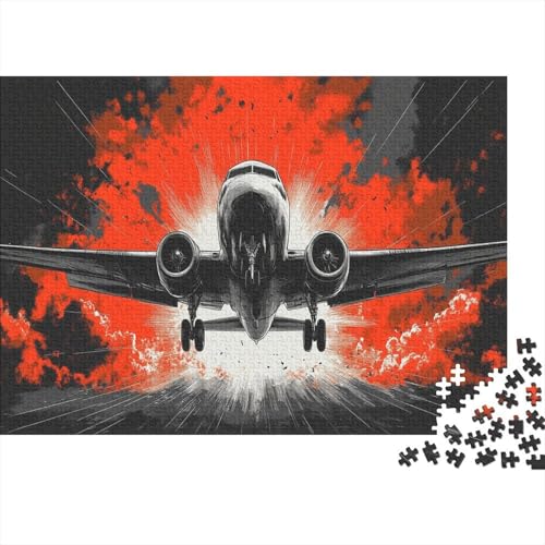 Passenger Flugzeug 1000-stückiges Puzzle Für Erwachsene Mondlichtlandschaft Anspruchsvolles Spielzeug Holzpuzzles Lernspiel Spielzeug Geschenk Home-Dekoration 1000pcs (75x50cm) von YYVKPMLXC