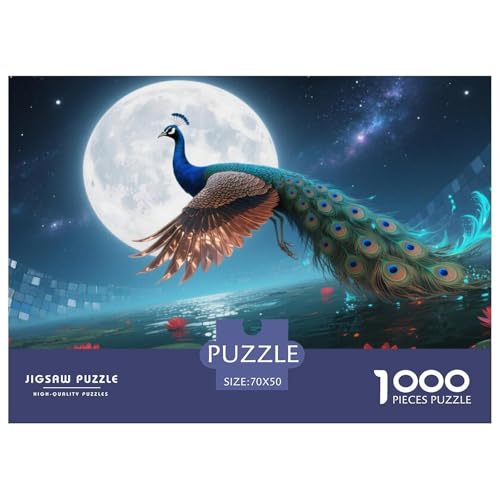 Pfau 1000-teilige Puzzles Für Erwachsene,Moonlit Lotusteich Herausforderungsspielzeug Denksport-Puzzle, Familien-Puzzlespiel Home-Dekoration 70x50cm/1000pcs Pfau 1000-teilige Puzzles Für Erwachsene,Moonlit Lotusteich Herausforderungsspielzeug Denksport-Puzzle, Familien-Puzzlespiel Home-Dekoration 70x50cm/1000pcs von YYVKPMLXC